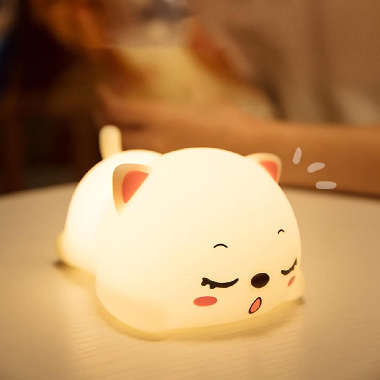 Cute Cat Silicone Night Light